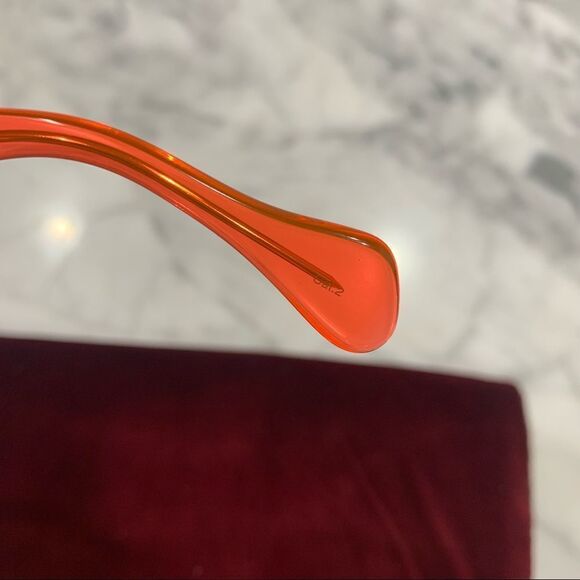 NEW AUTH GUCCI CRYSTAL HOLLYWOOD FOREVER ORANGE GG0357S 0357S 002 - Picture 12 of 14